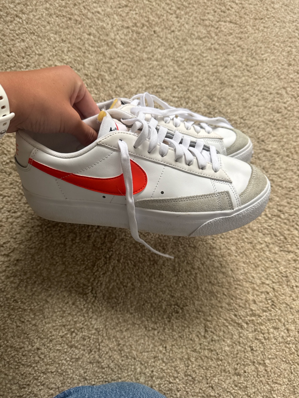 Nike Women's Blazors with Orange Swoosh